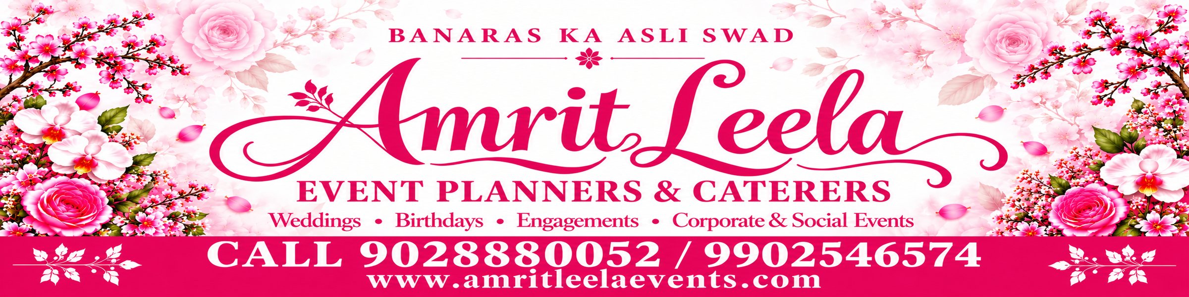Amrit Leela. Banaras ka asli swad. Event planners and caterers for weddings, birthdays, engagements, corporate and social events.